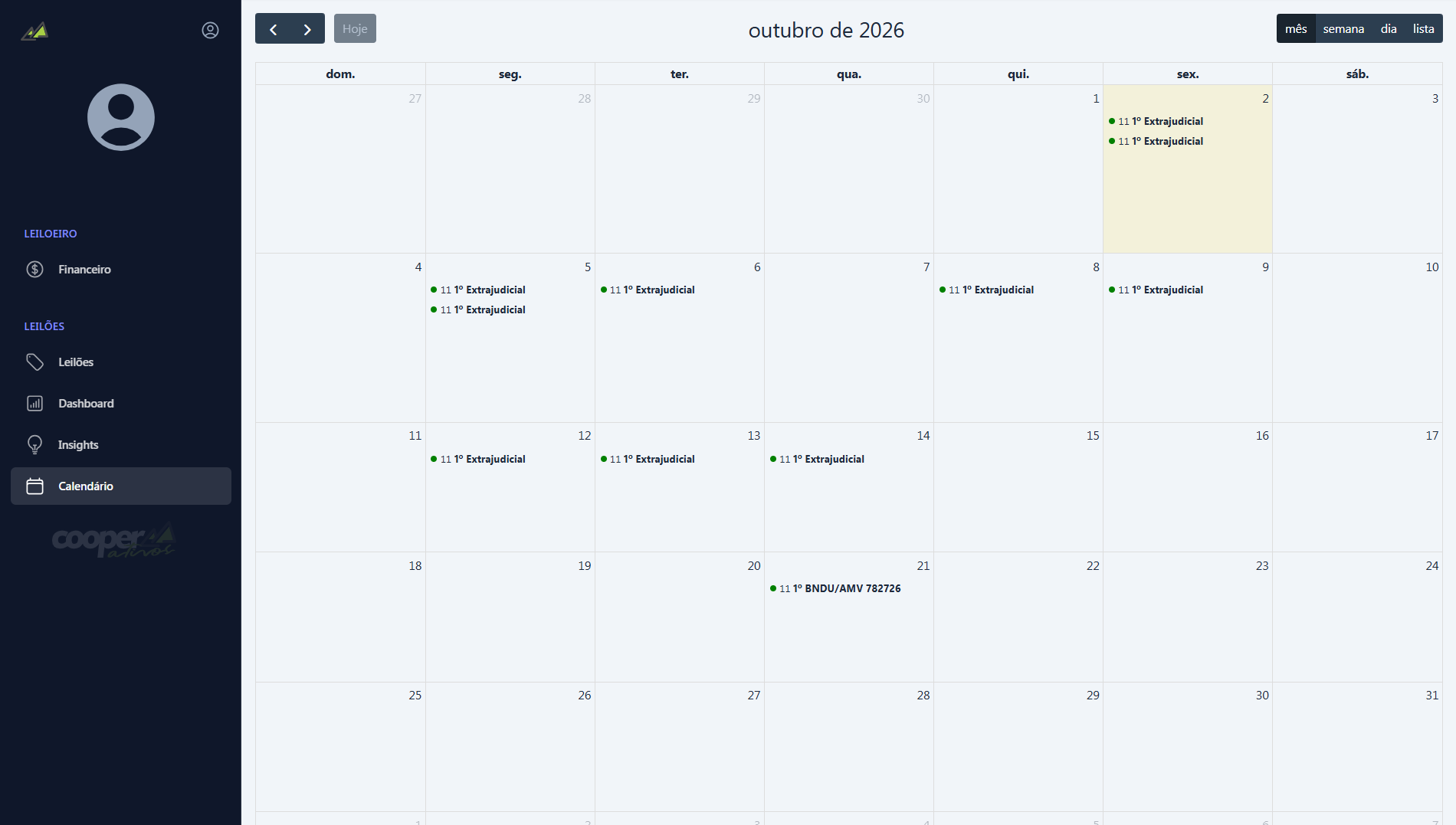 Calendário Integrado